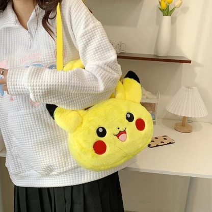 Niedliche Pikachu, Glumanda, Glurak u. a. Flauschige Pokemon Tasche Rucksack – Bild 5
