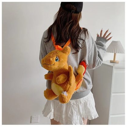 Niedliche Pikachu, Glumanda, Glurak u. a. Flauschige Pokemon Tasche Rucksack – Bild 8