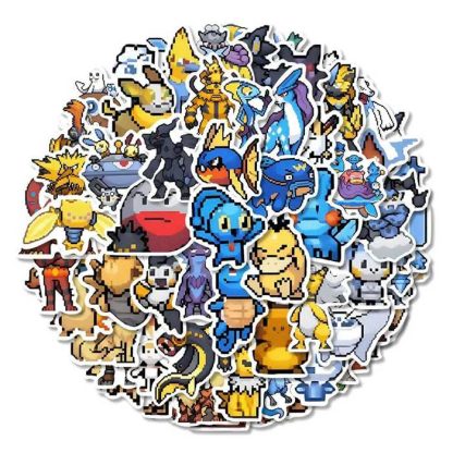 Coole Pokemon Aufkleber im Pixel Look (10, 30, 50 oder 110 Stk.) – Bild 2