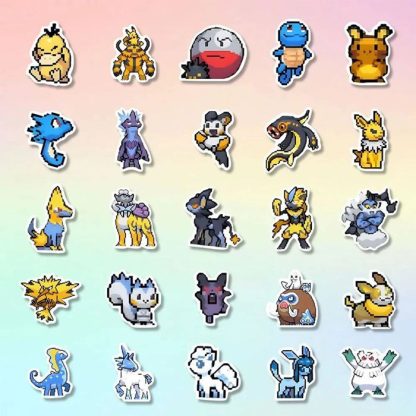 Coole Pokemon Aufkleber im Pixel Look (10, 30, 50 oder 110 Stk.) – Bild 5