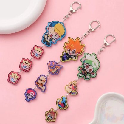 Süße Pokeom Anime Acrylic Schlüsselanhänger Keychains – Bild 2