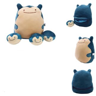 Relaxo Snorlax Kuscheltier mit 3x Mini Plüsch Relaxo