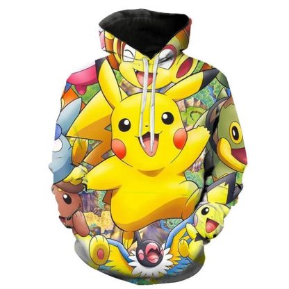 Vollfarbige Bunte Pokemon Hoodies Pullover in vielen Motiven – Bild 2