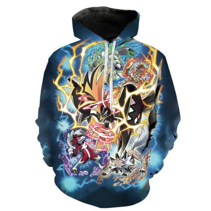 Vollfarbige Bunte Pokemon Hoodies Pullover in vielen Motiven – Bild 12