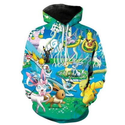 Vollfarbige Bunte Pokemon Hoodies Pullover in vielen Motiven – Bild 15