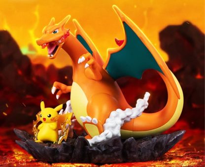 Glurak Charizard mit Pikachu Figur Statue – Bild 4