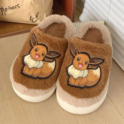 Flauschige Evoli, Bisasam, Pikachu Kinder Hausschue – Bild 3