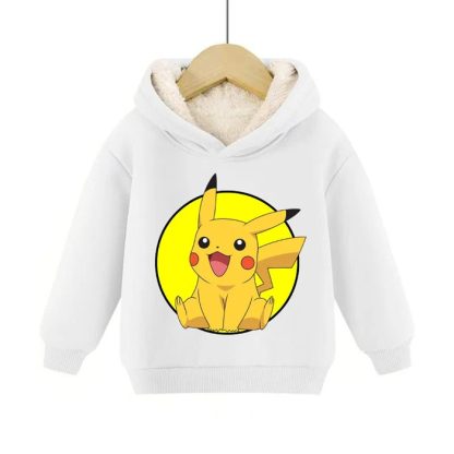 Warme gefütterte Kinder Pullies Hoodies mit Pokemon Motiven – Bild 4