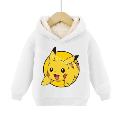 Warme gefütterte Kinder Pullies Hoodies mit Pokemon Motiven – Bild 7
