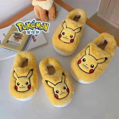Flauschige Evoli, Bisasam, Pikachu Kinder Hausschue – Bild 11