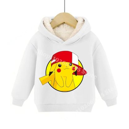 Warme gefütterte Kinder Pullies Hoodies mit Pokemon Motiven – Bild 9