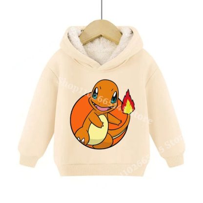 Warme gefütterte Kinder Pullies Hoodies mit Pokemon Motiven – Bild 11