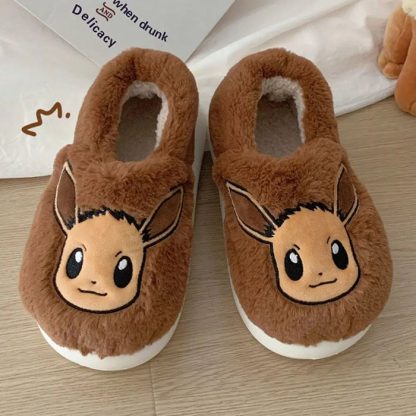 Flauschige Evoli, Bisasam, Pikachu Kinder Hausschue – Bild 14