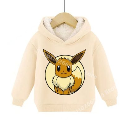 Warme gefütterte Kinder Pullies Hoodies mit Pokemon Motiven – Bild 14