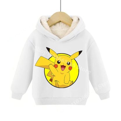 Warme gefütterte Kinder Pullies Hoodies mit Pokemon Motiven – Bild 17