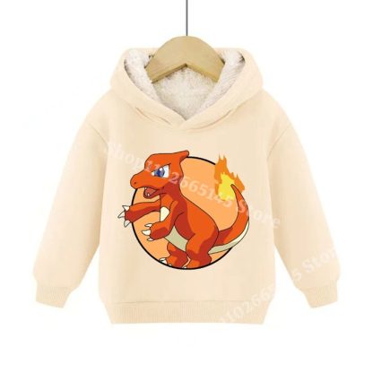 Warme gefütterte Kinder Pullies Hoodies mit Pokemon Motiven – Bild 19