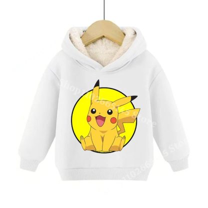 Warme gefütterte Kinder Pullies Hoodies mit Pokemon Motiven – Bild 20
