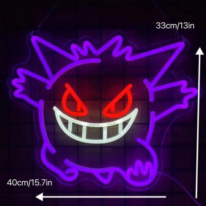 Gengar Neon Wandlicht Lampe (ca. 40x33cm) – Bild 2
