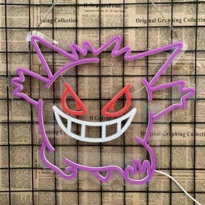 Gengar Neon Wandlicht Lampe (ca. 40x33cm) – Bild 7