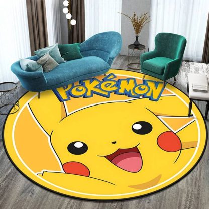 Runder Pokemon Teppich in vielen Motiven Evoli, Aquana, Pokeball etc. – Bild 3