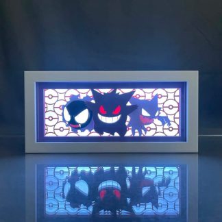 Pokemon Gengar, Pikachu oder Mewto Bild mit LED Beleuchtung Lampe Licht