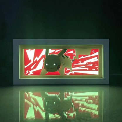 Pokemon Gengar, Pikachu oder Mewto Bild mit LED Beleuchtung Lampe Licht – Bild 3