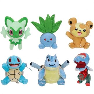 Niedliche Plüsch Pokemon (Seeper, Sheinux, Felori, Schiggy, Pescragon, Turtok oder Flamiau)