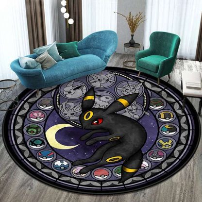 Runder Pokemon Teppich in vielen Motiven Evoli, Aquana, Pokeball etc. – Bild 8