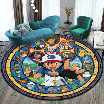 Runder Pokemon Teppich in vielen Motiven Evoli, Aquana, Pokeball etc. – Bild 9
