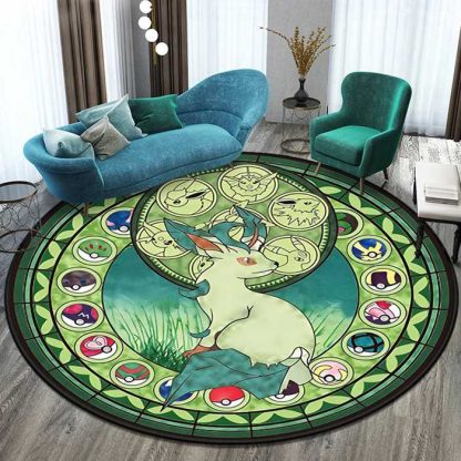 Runder Pokemon Teppich in vielen Motiven Evoli, Aquana, Pokeball etc. – Bild 10
