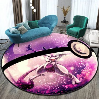 Runder Pokemon Teppich in vielen Motiven Evoli, Aquana, Pokeball etc. – Bild 11