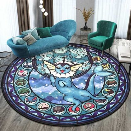 Runder Pokemon Teppich in vielen Motiven Evoli, Aquana, Pokeball etc. – Bild 13