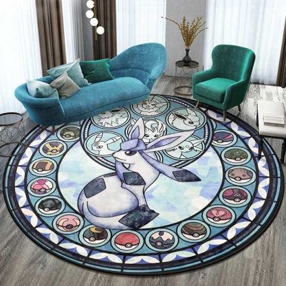Runder Pokemon Teppich in vielen Motiven Evoli, Aquana, Pokeball etc. – Bild 16
