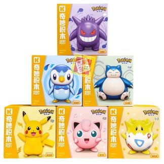 Pokemon Baustein Figuren (Gengar, Plinfa, Relaxo, Pikachu, Pummeluff, Togepi)