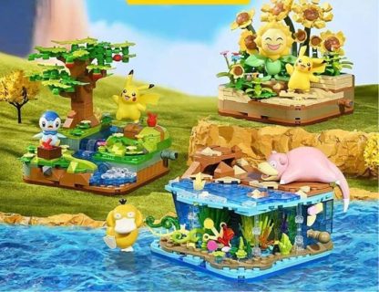Pokémon Baustein Spielzeug Sets (Pikachu Sonnenblume, Enton und Flegmon oder Pikachu und Plinfa) – Bild 2