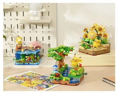 Pokémon Baustein Spielzeug Sets (Pikachu Sonnenblume, Enton und Flegmon oder Pikachu und Plinfa) – Bild 5