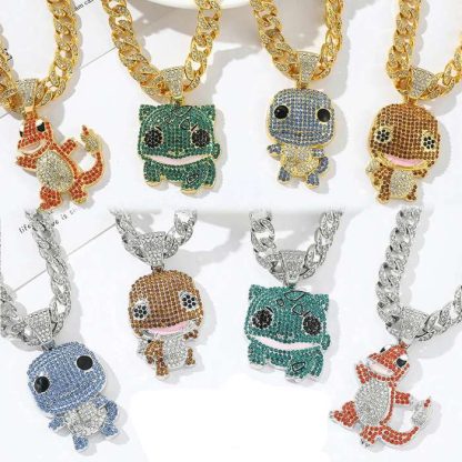 Hiphop Halskette mit Pokemon Motiven