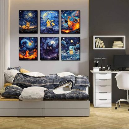 Pokemon Canvas Sternen Poster Bilder in vielen Motiven (Ungerahmt) – Bild 2