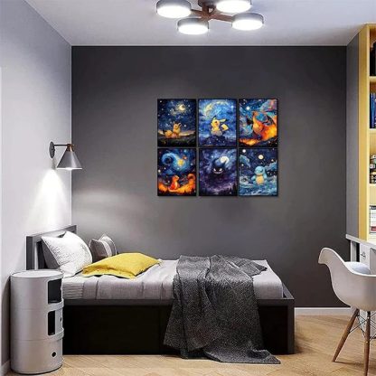 Pokemon Canvas Sternen Poster Bilder in vielen Motiven (Ungerahmt) – Bild 5