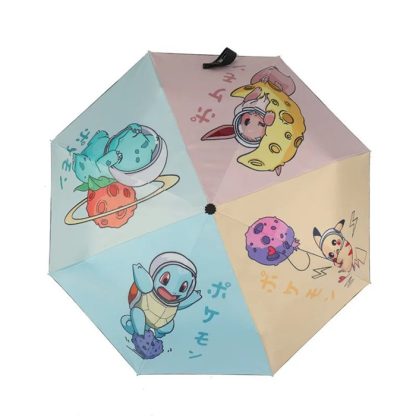 Automatischer Regenschirm mit Schiggy, Pikachu oder Bisasam Motiv – Bild 2