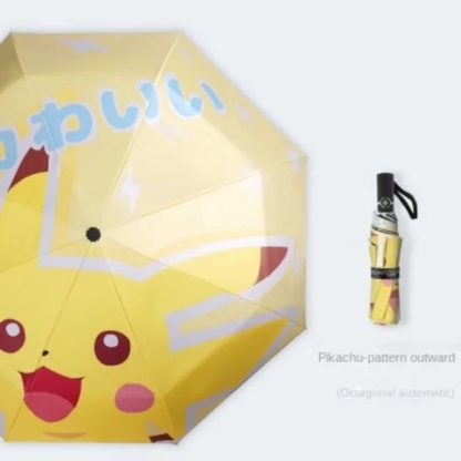 Automatischer Regenschirm mit Schiggy, Pikachu oder Bisasam Motiv – Bild 5