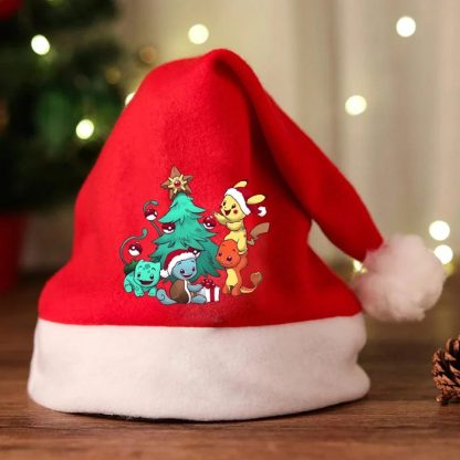 Weihnachtsmanmütze mit Pikachu oder Pokemon Motiv – Bild 3