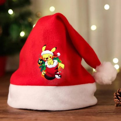 Weihnachtsmanmütze mit Pikachu oder Pokemon Motiv – Bild 4