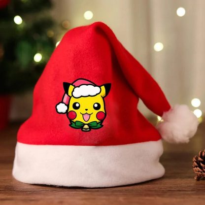 Weihnachtsmanmütze mit Pikachu oder Pokemon Motiv – Bild 6