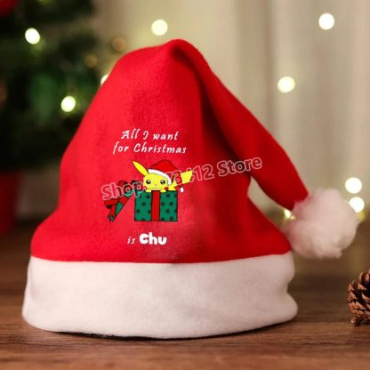 Weihnachtsmanmütze mit Pikachu oder Pokemon Motiv – Bild 9