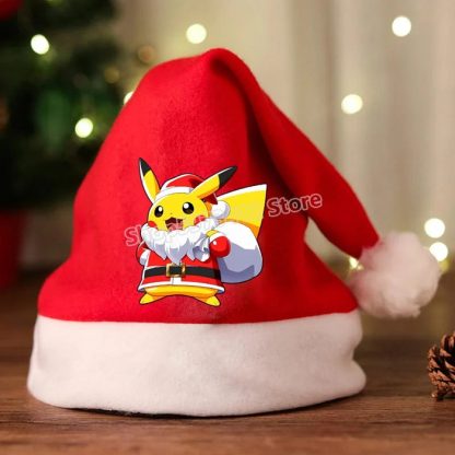 Weihnachtsmanmütze mit Pikachu oder Pokemon Motiv – Bild 12