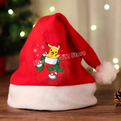 Weihnachtsmanmütze mit Pikachu oder Pokemon Motiv – Bild 13