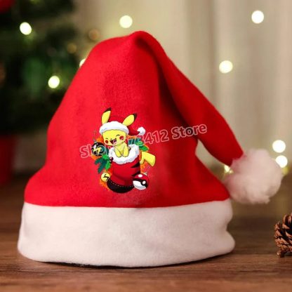 Weihnachtsmanmütze mit Pikachu oder Pokemon Motiv – Bild 17