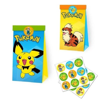 12 Stk. Bunte Pokemon Geschenktüten für Süßigkeiten etc. – Bild 2