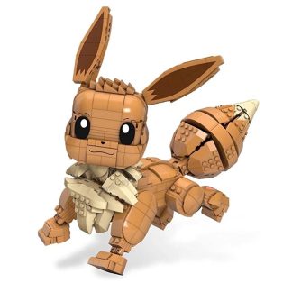 Pokémon Jumbo Evoli (30cm), Bauset mit beweglicher Figur Spielzeug